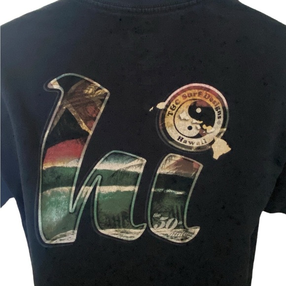 T&C Surf Hawaiian Waves Tee Shirt Men L Large - Picture 4 of 6